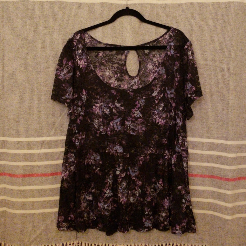 Plus size Torrid sheer blouse